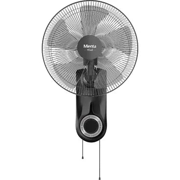 Mienta Wind Wall Fan Without Remote Control, 18 Inch, Black - WF50138A