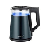 Sokany Electric Kettle, 1.7 Liters, 2000 Watts, Multi Color - SK-1076