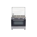 Royal Gas Fast Gas Cooker, 90 cm, 5 Burners, Stainless Steel - 2010314