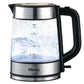 Mienta Verre Electric Kettle, 1.7 Liter, 2200 Watt, Black - EK201837A