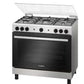 Bosch Series 8 Digital Gas Cooker, 5 Burners, 90 cm, Stainless Steel - HIZ5G7W51S