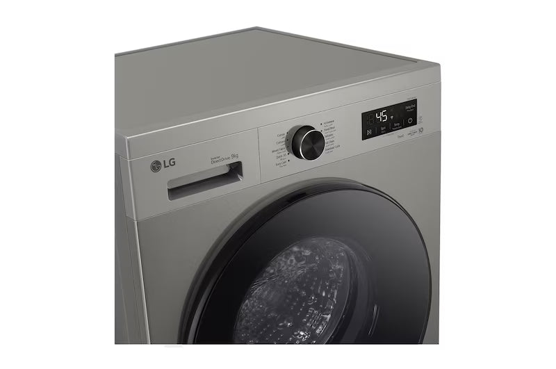 LG ThinQ (Wi-Fi) Front Load Washing Machine, 9 kg, Platinum Silver - F4Y2VYGYP