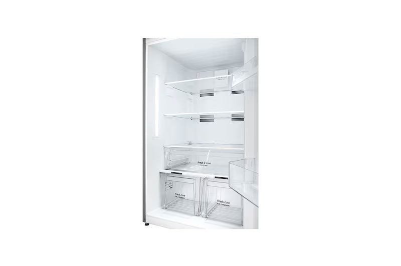 LG Refrigerator Top Mount Freezer, 401 Litre, Black - GTF402SBAN
