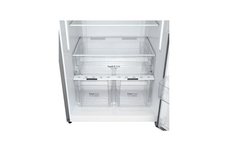 LG Refrigerator Top Mount Freezer, 401 Litre, Black - GTF402SBAN
