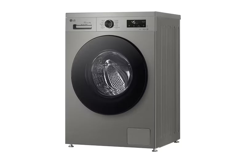 LG ThinQ (Wi-Fi) Front Load Washing Machine, 9 kg, Platinum Silver - F4Y2VYGYP