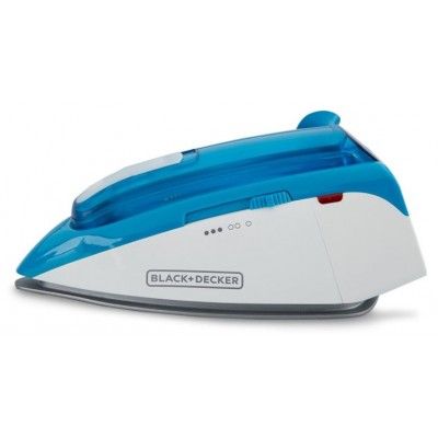 Black + Decker Travel Iron, 1085 Watt, White And Blue - TI250