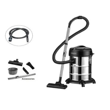 Sokany Bagged Drum Vacuum Cleaner, 3600 Watt, Silver Black - SK-13025