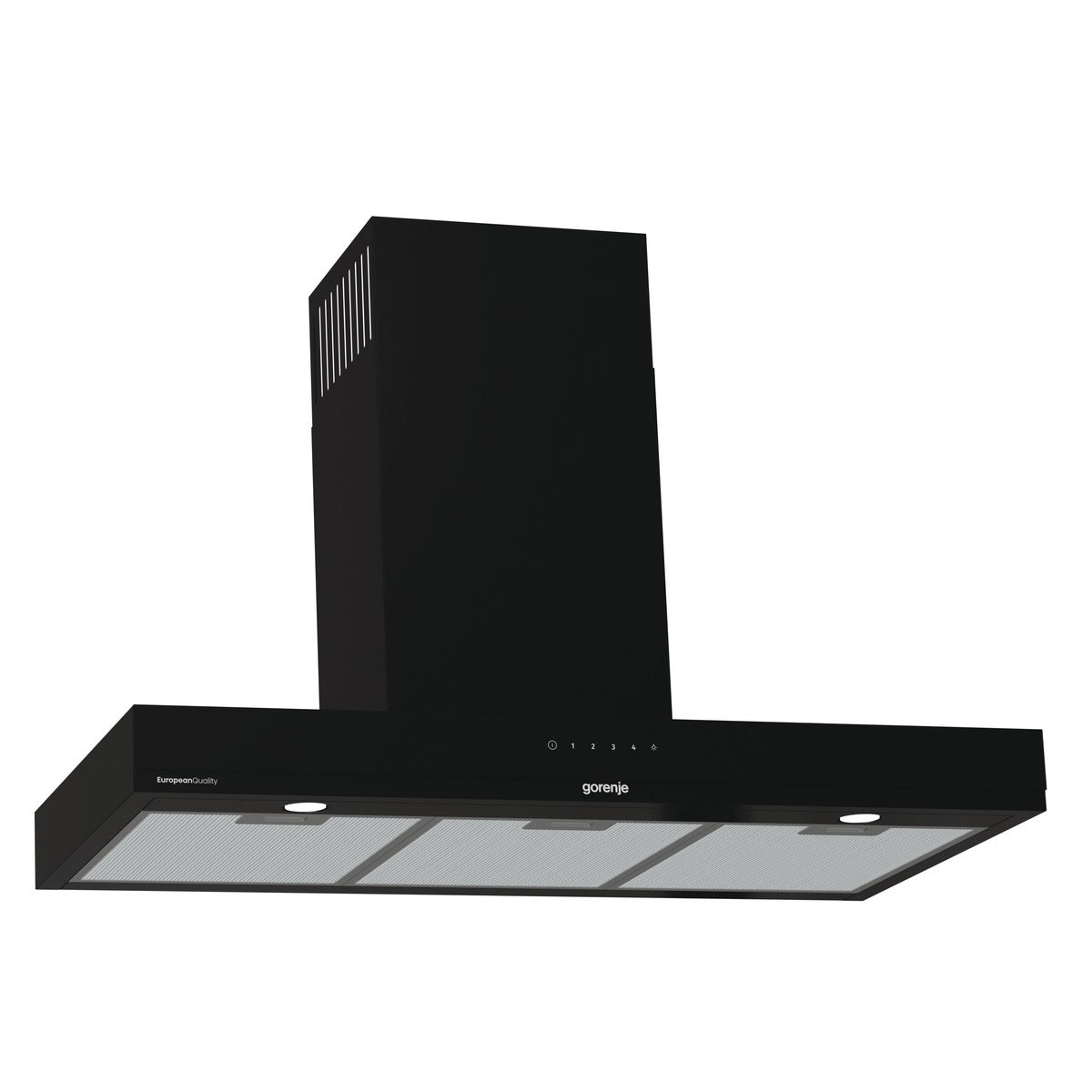 Gorenje T- Shape Wall Mounted Cooker Hood, 90 cm, 674 m³/h, Black - WHT944EGB