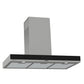Gorenje T- Shape Wall Mounted Cooker Hood, 90 cm, 674 m³/h, Silver - WHT944EXGB