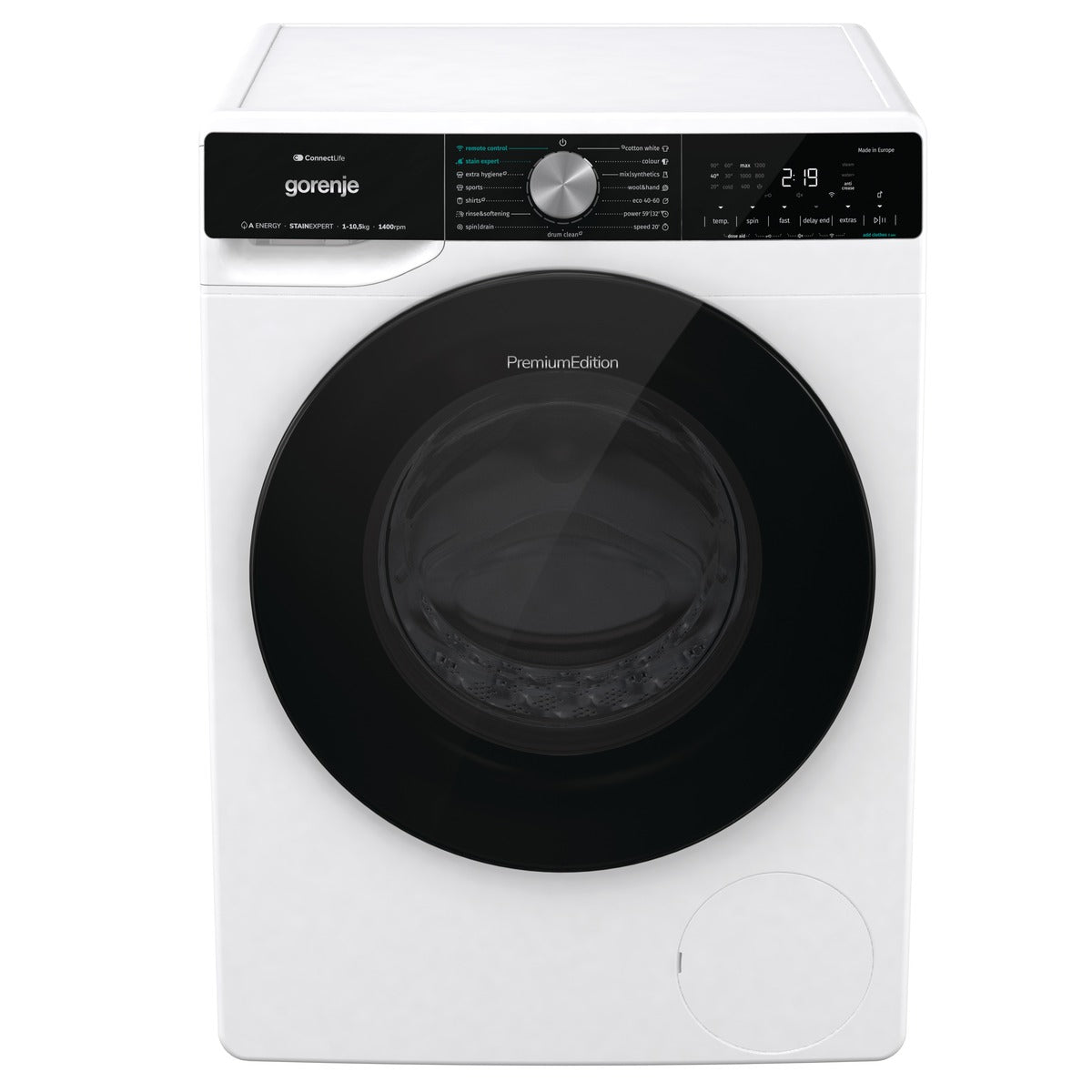 Gorenje Washing Machine, 10.5 KG, Inverter Motor, WIFI - WNS1X4ARTWIFI