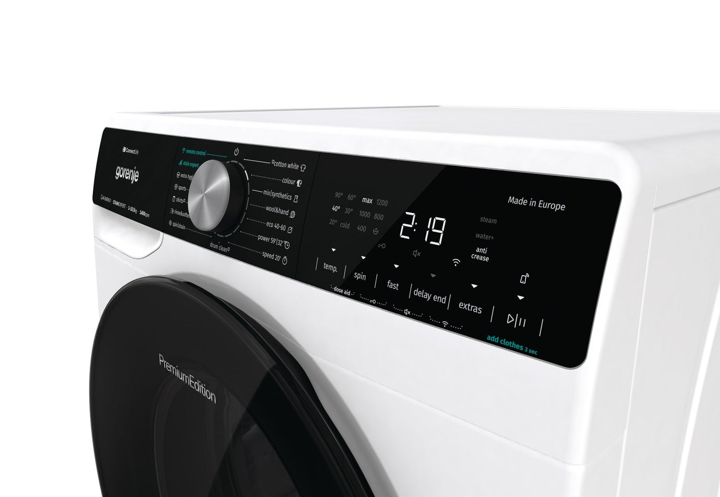 Gorenje Washing Machine, 10.5 KG, Inverter Motor, WIFI - WNS1X4ARTWIFI