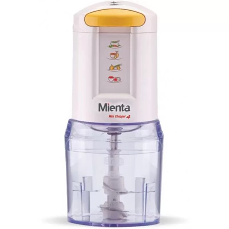 Mienta Mini Chopper Quattro Blade, 400 Watt, White - CH174