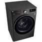 LG Front Load Full Automatic Washing Machine With Dryer, 9 Kg, Black Steel - F4R5VGG2E