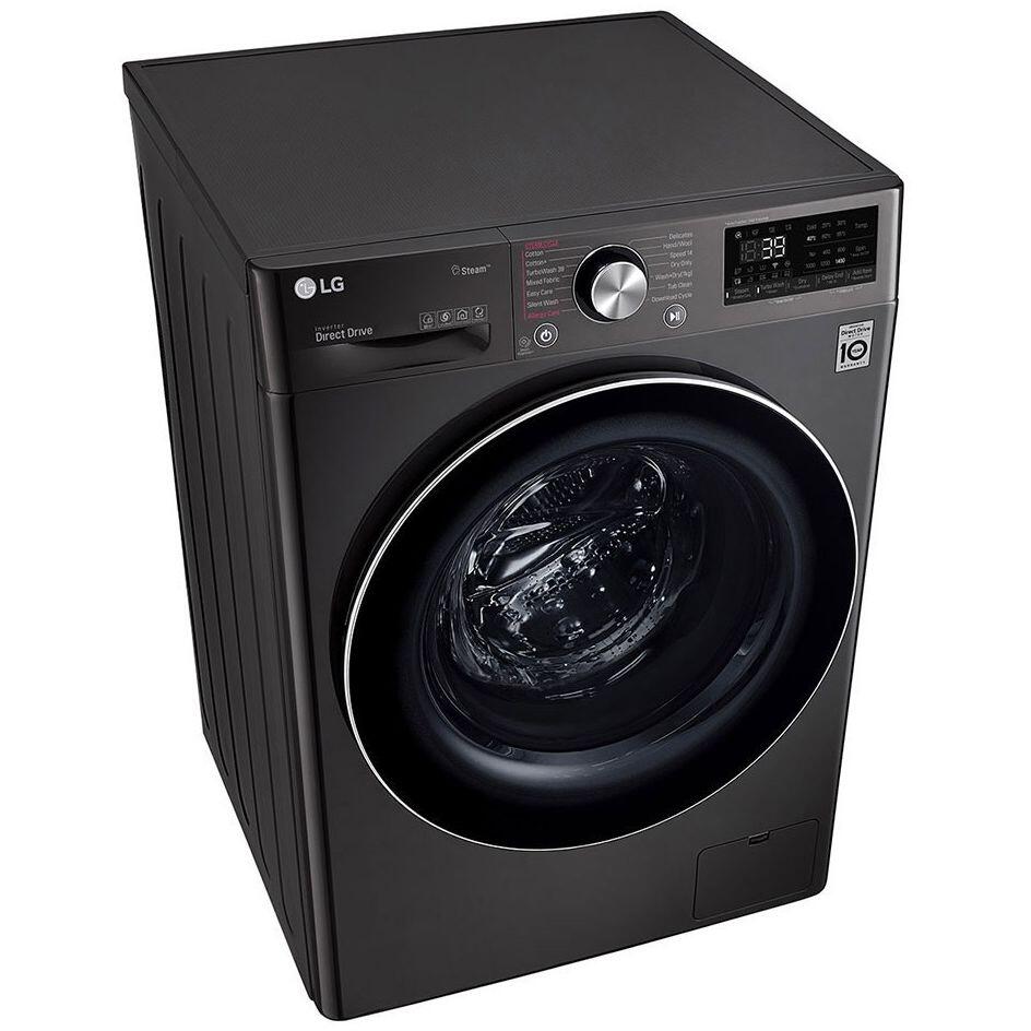 LG Front Load Full Automatic Washing Machine With Dryer, 9 Kg, Black Steel - F4R5VGG2E